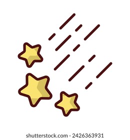 Meteor Shower icon vector stock illustration