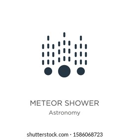 Meteor shower icon vector. Trendy flat meteor shower icon from astronomy collection isolated on white background. Vector illustration can be used for web and mobile graphic design, logo, eps10