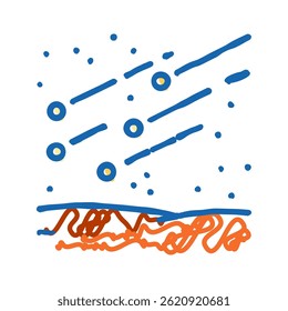 meteor shower space exploration doodle icon sketch vector. meteor shower space exploration sign. isolated symbol illustration