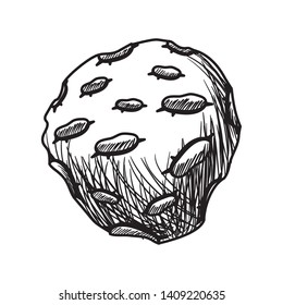 meteor of the solar system in white background