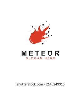 Meteor or space object vector design logo.