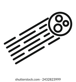 Meteor speed work icon outline vector. Boost spring. Rapid steed