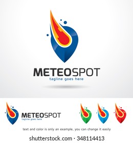 Meteor Spot Logo Template Design Vector