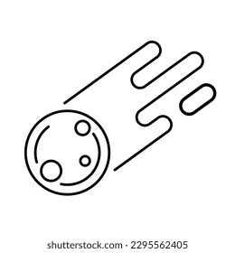 Meteor vector art, meteor vector icon, line vector design