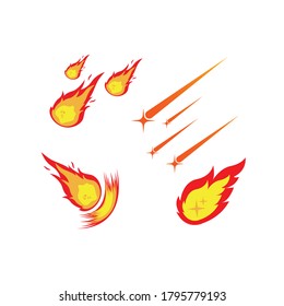 meteor vector icon illustration design template