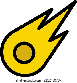 meteor  Vector illustration on a transparent background.Premium quality symmbols.Stroke vector icons for concept and graphic design.