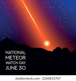 meteor watch day. Design suitable for greeting card poster and banner