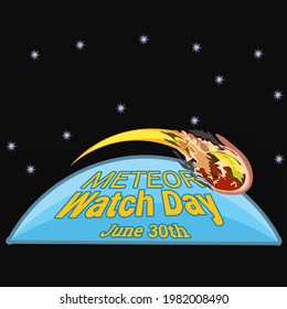 Meteor Watch Day illustration vector templates