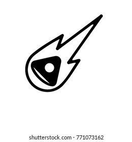 meteorit vector icon.space symbol