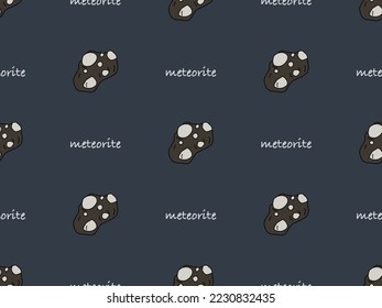 Meteoritenkartoon-Charakter, nahtloses Muster auf grauem Hintergrund