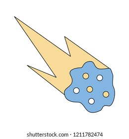 Meteorite Colored outline symbol design. Usable for web and mobile UI/UX