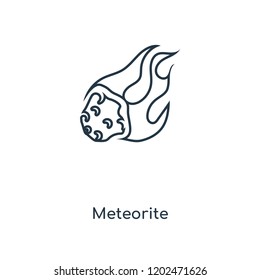 Meteorite concept line icon. Linear Meteorite concept outline symbol design. This simple element illustration can be used for web and mobile UI/UX.