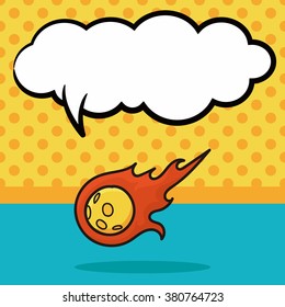Meteorite doodle, speech bubble