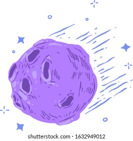 meteorite doodle . vector llustration