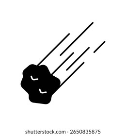 Meteorite Falling Space Rock Fill Icon