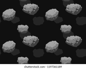 Meteorite Floating in Space Background Seamless Wallpaper