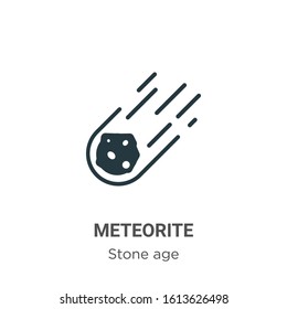 Meteorite glyph icon vector on white background. Flat vector meteorite icon symbol sign from modern stone age collection for mobile concept and web apps design.