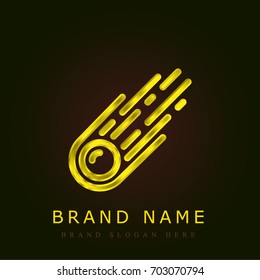 Meteorite golden metallic logo