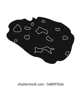 Meteorite icon in black style isolated on white background. Planets symbol stock vector illustration.