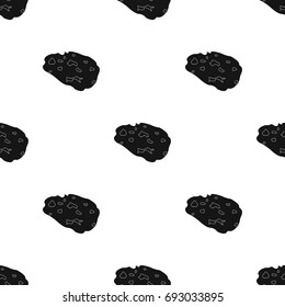 Meteorite icon in black style isolated on white background. Planets symbol stock vector illustration.