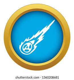 Meteorite icon blue vector isolated on white background for any design