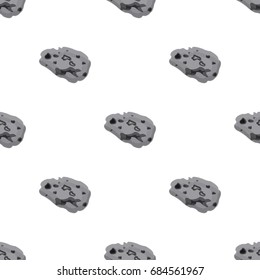 Meteorite icon in cartoon style isolated on white background. Planets symbol stock vector illustration.