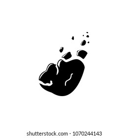 meteorite icon. Element of space illustration. Premium quality graphic design icon. Signs and symbols collection icon for websites, web design, mobile app on white background
