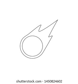meteorite icon. Element of space for mobile concept and web apps icon. Outline, thin line icon for website design and development, app development
