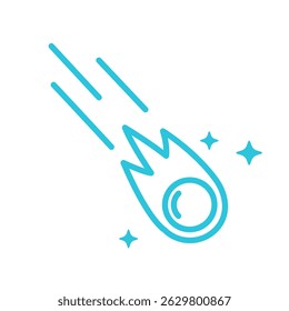 Meteorite icon. Isolated on white background.