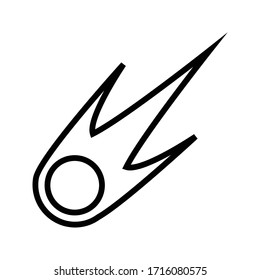 Meteoritsymbol auf weißem Hintergrund