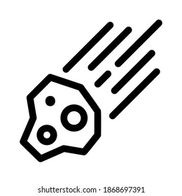 Meteorite Icon on white background. Vector concept illustration for design. Element for space design. Science space object
