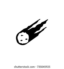 meteorite icon on white background