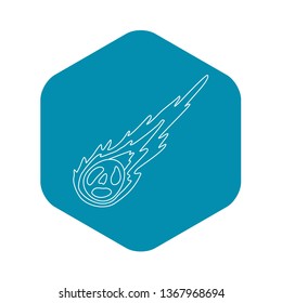 Meteorite icon. Outline illustration of meteorite vector icon for web