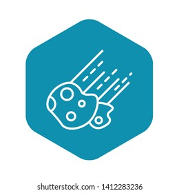Meteorite icon. Outline meteorite vector icon for web design isolated on white background