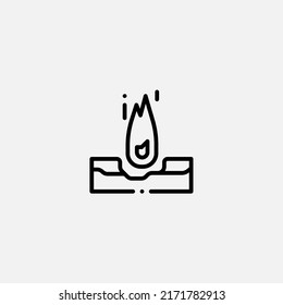 Meteorite icon sign vector,Symbol, logo illustration for web and mobile