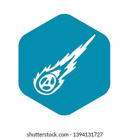 Meteorite icon. Simple illustration of meteorite vector icon for web