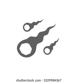 Meteorite icon in trendy flat style isolated on white background. Symbol for your web site design, logo, app, UI. Vector illustration, EPS