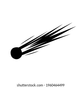Meteorite icon vector. asteroid illustration sign. space symbol or logo.