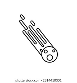 Meteorite icon vector. asteroid illustration sign. space symbol or logo.
