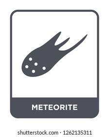 meteorite icon vector on white background, meteorite trendy filled icons from Stone age collection, meteorite simple element illustration