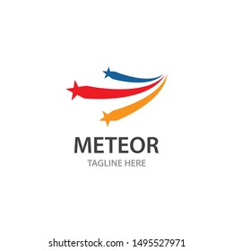 Meteorite ilustration logo vector template