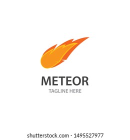 Meteorite ilustration logo vector template