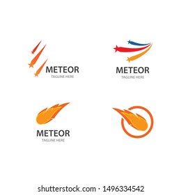 Meteorite ilustration logo vector template