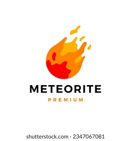 Meteorit Impact Fire Ball Logo, Vektorsymbol