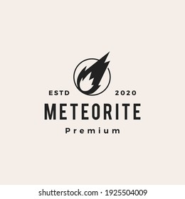 Meteorite Impact Hipster Vintage Logo Vector Icon Illustration