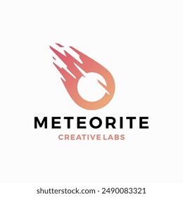 meteorite impact logo vector icon illustration