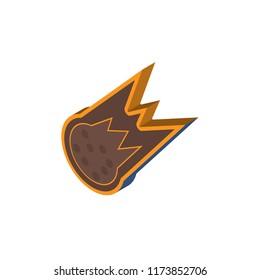 Meteorite isometric left top view 3D icon