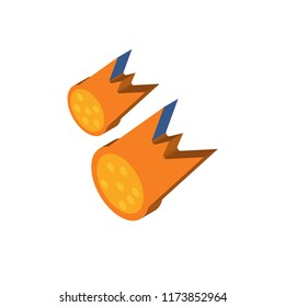Meteorite isometric left top view 3D icon