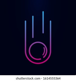 Meteorite line nolan icon. Simple thin line, outline vector of web icons for ui and ux, website or mobile application
