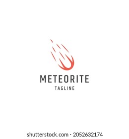 Meteorite Logo Icon Design Template Flat Vector